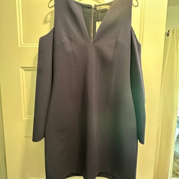 Alice + Olivia Navy Dress with Open Shoulders - Picture 1 of 2